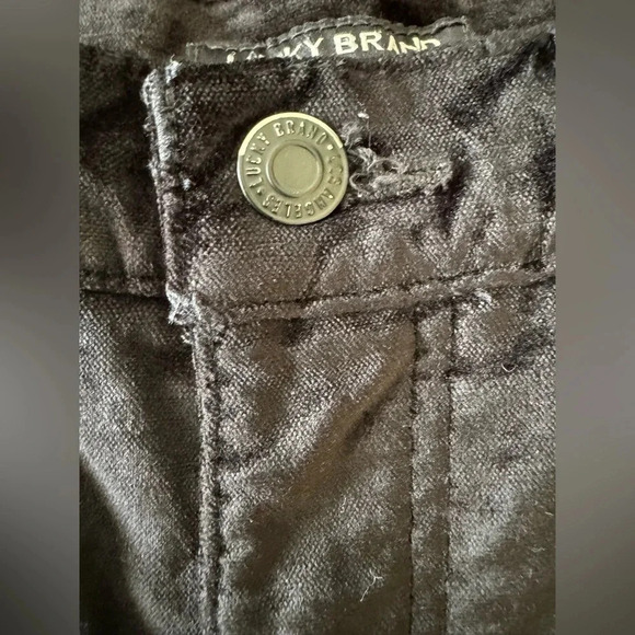Lucky Brand Womens Size 12/31 Black Velour Jeans High Rise Crop Mini Boot - Picture 7 of 7